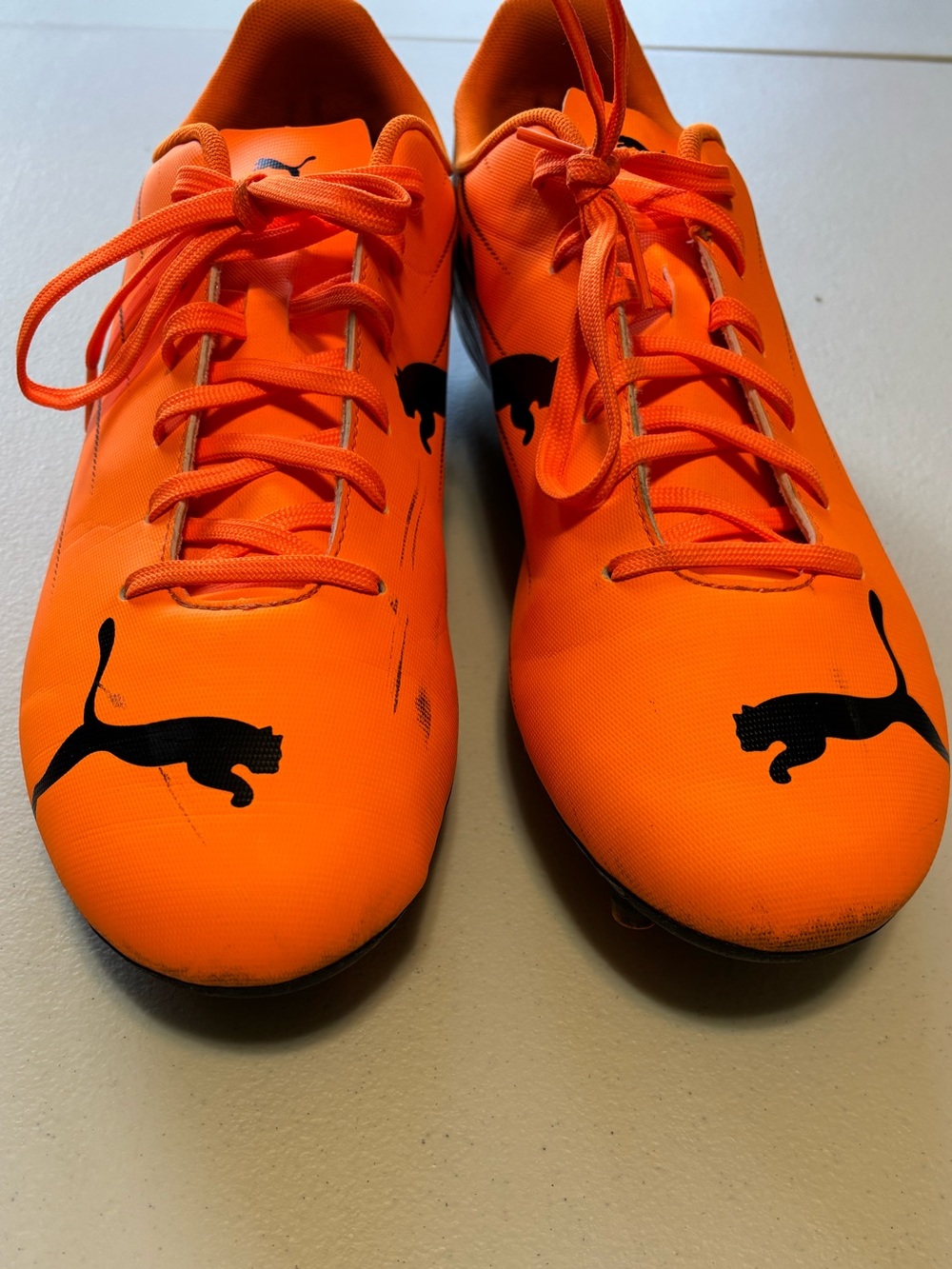 Puma Orange and Black Men's Soccer Cleats - Picture 5 of 10